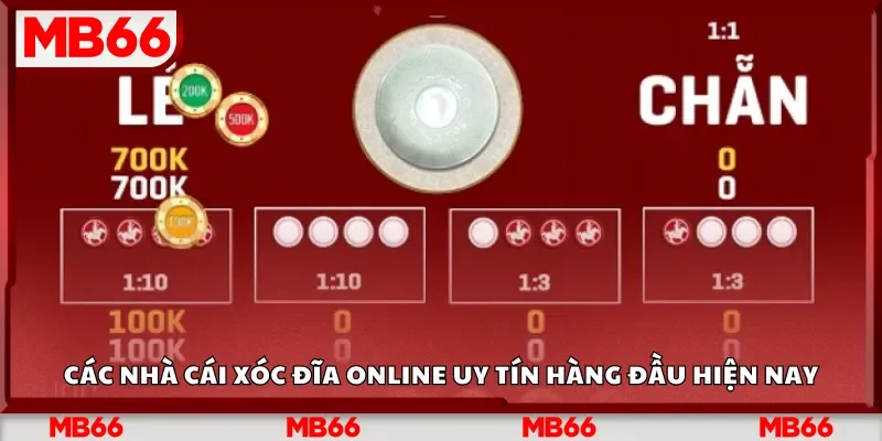Các nhà cái xóc đĩa online uy tín hàng đầu hiện nay